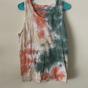PAPERBACKS ladies size S. Multicolored dyed tank top. 100%cotton. New with tag